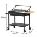 Standing Charcoal & Gas Flip Grill